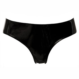 Atsuko Kudo Latex Lady P Low Cut G String in Supatex Black