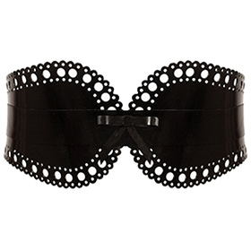 Atsuko Kudo Latex Maria Belt in Supatex Black