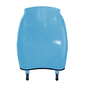 Atsuko Kudo Latex Mini Skirt in supatex light blue
