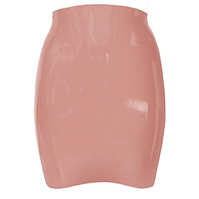 Atsuko Kudo Latex Mini Skirt in Supatex Light Brown