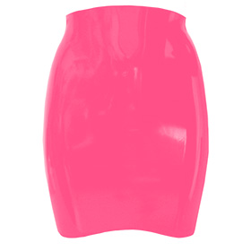 Atsuko Kudo Latex Mini Skirt in Vibrant Bright Pink