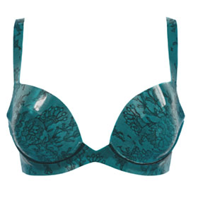 Atsuko Kudo Latex Miss T Bra in Vibrant Turquoise Lace