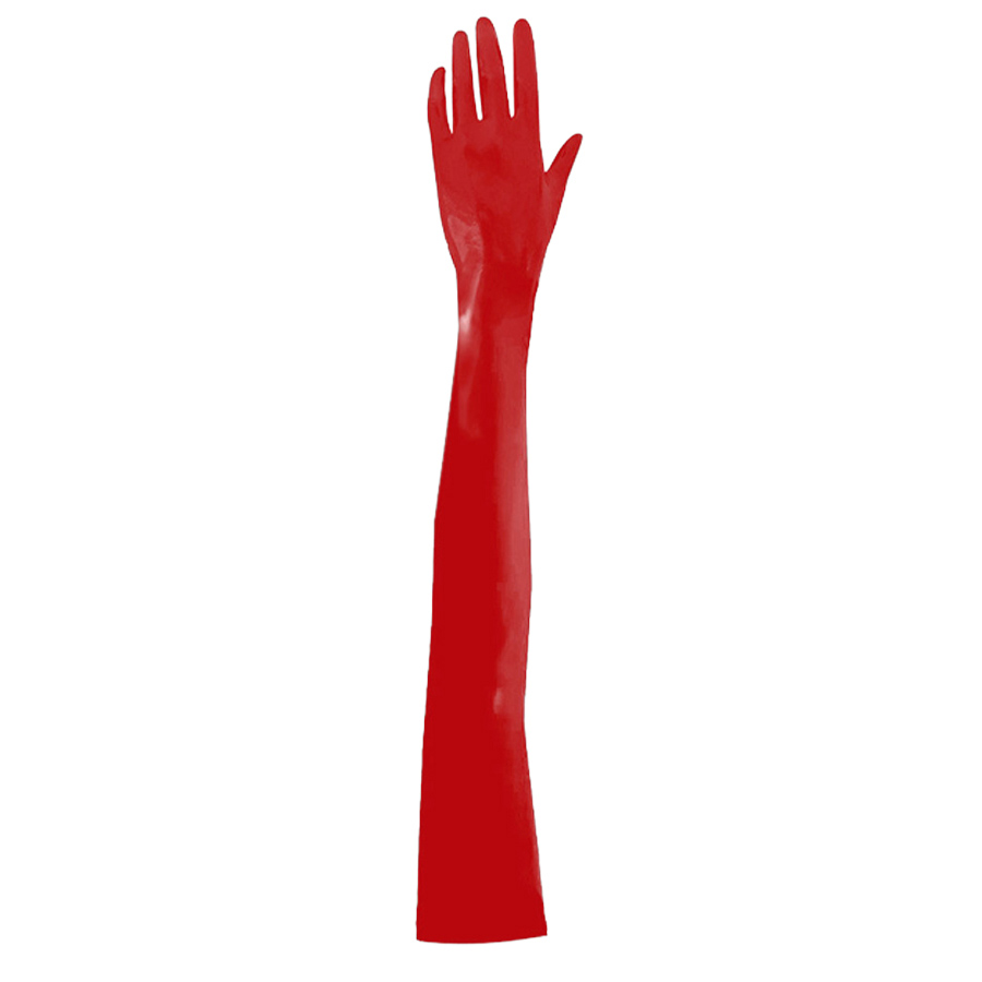 Atsuko Kudo Latex Moulded Opera Gloves in Red