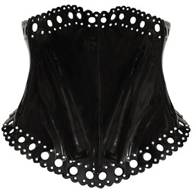 Atsuko Kudo Latex Neck Corset in Supatex Black