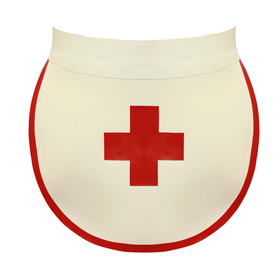 Atsuko Kudo Latex Nurses Apron in White