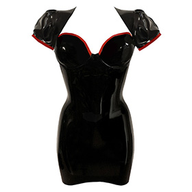 Atsuko Kudo Latex Nurses Dress in supatex black