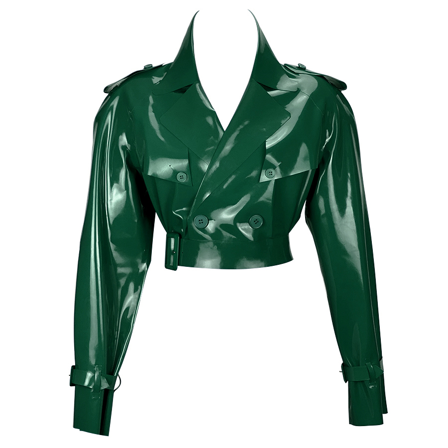Atsuko Kudo Latex オーバーサイズ トレンチジャケット in 