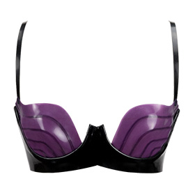 Atsuko Kudo Latex Paris Cup Bra in Supatex Black