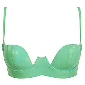 Atsuko Kudo Latex Paris Cup Bra in Supatex Jade Green