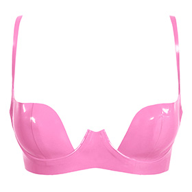 Atsuko Kudo Latex Paris Cup Bra in bubblegum pink