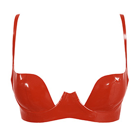 Atsuko Kudo Latex Paris Cup Bra in Supatex Red