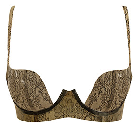 Atsuko Kudo Latex Paris Cup Bra in semi-trans cloud lace