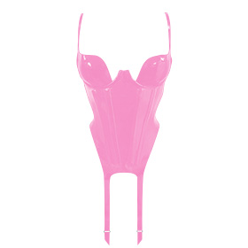 Atsuko Kudo Latex Paris Cup Bustier Corset in bubblegum pink