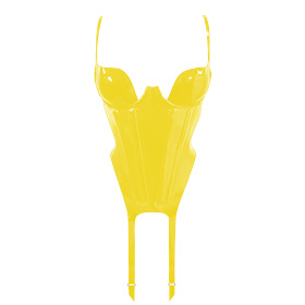 Atsuko Kudo Latex Paris Cup Bustier Corset in Supatex Yellow