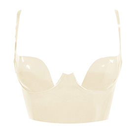 Atsuko Kudo Latex Paris Cup Crop Top in supatex white