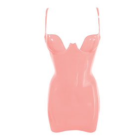 Atsuko Kudo Latex Paris Cup Mini Dress in Supatex Pink