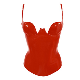 Atsuko Kudo Latex Paris Cup Top in Red
