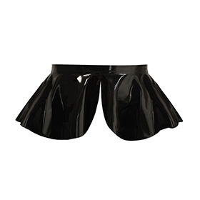 Atsuko Kudo Latex Mini Peplum Belt in supatex black