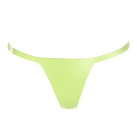 Atsuko Kudo Latex Petal G-String in Vibrant Lime Green