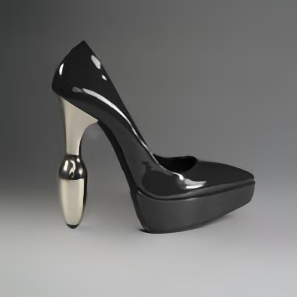 Atsuko Kudo Latex  in BlackChrome Patent Leather