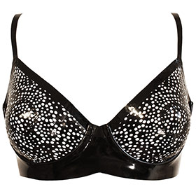 Atsuko Kudo Latex Restricted Bra in Supatex Black