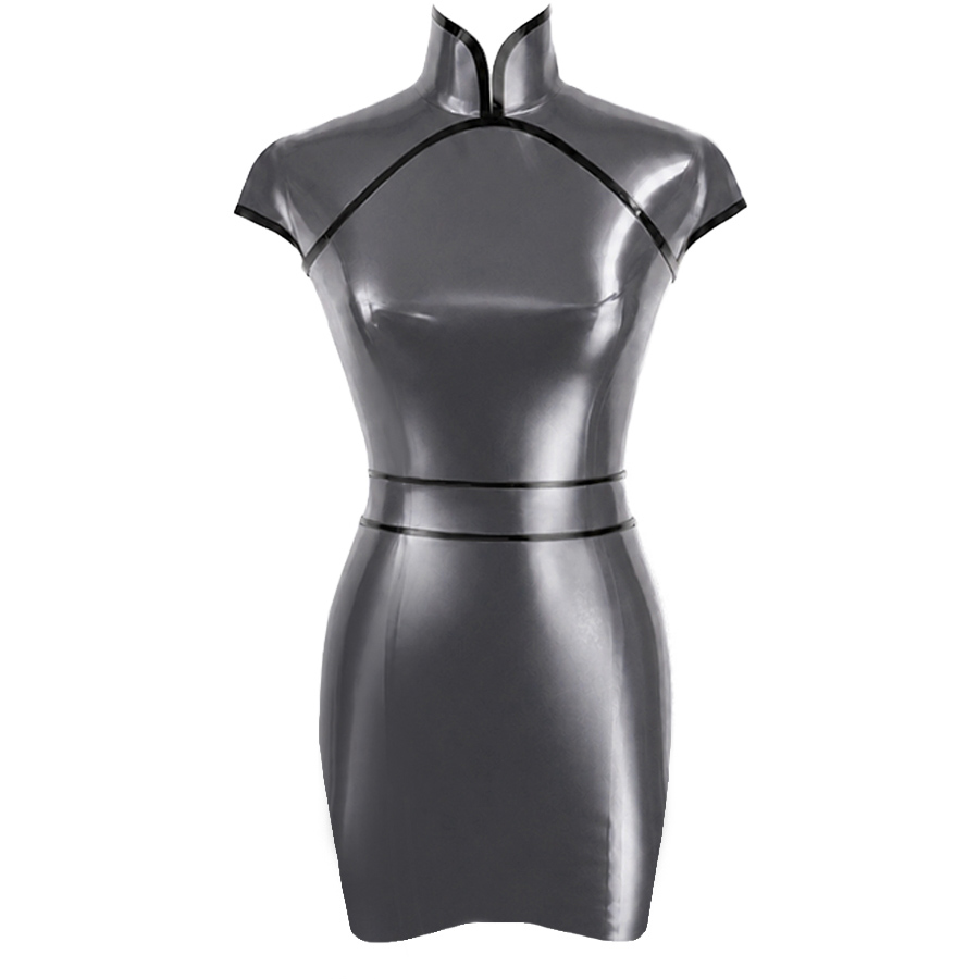Atsuko Kudo Latex  in Pearlsheen Pewter / Supatex Black
