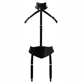 Atsuko Kudo Latex Restricted Playsuit in Supatex Black