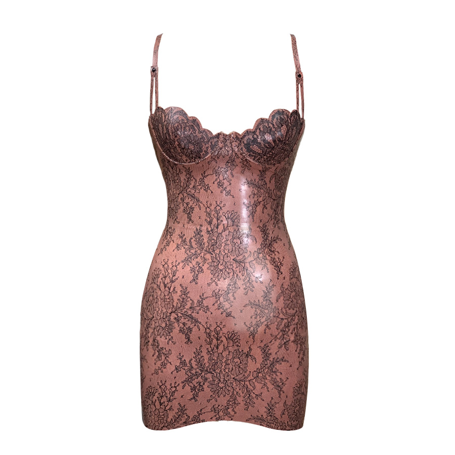 Atsuko Kudo Latex  in supatex light brown lace