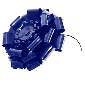 Atsuko Kudo Latex Rosette Hat in Supatex Royal Blue