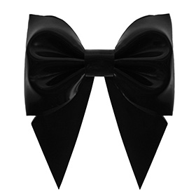 Atsuko Kudo Latex Medium Shoe Bows in Supatex Black