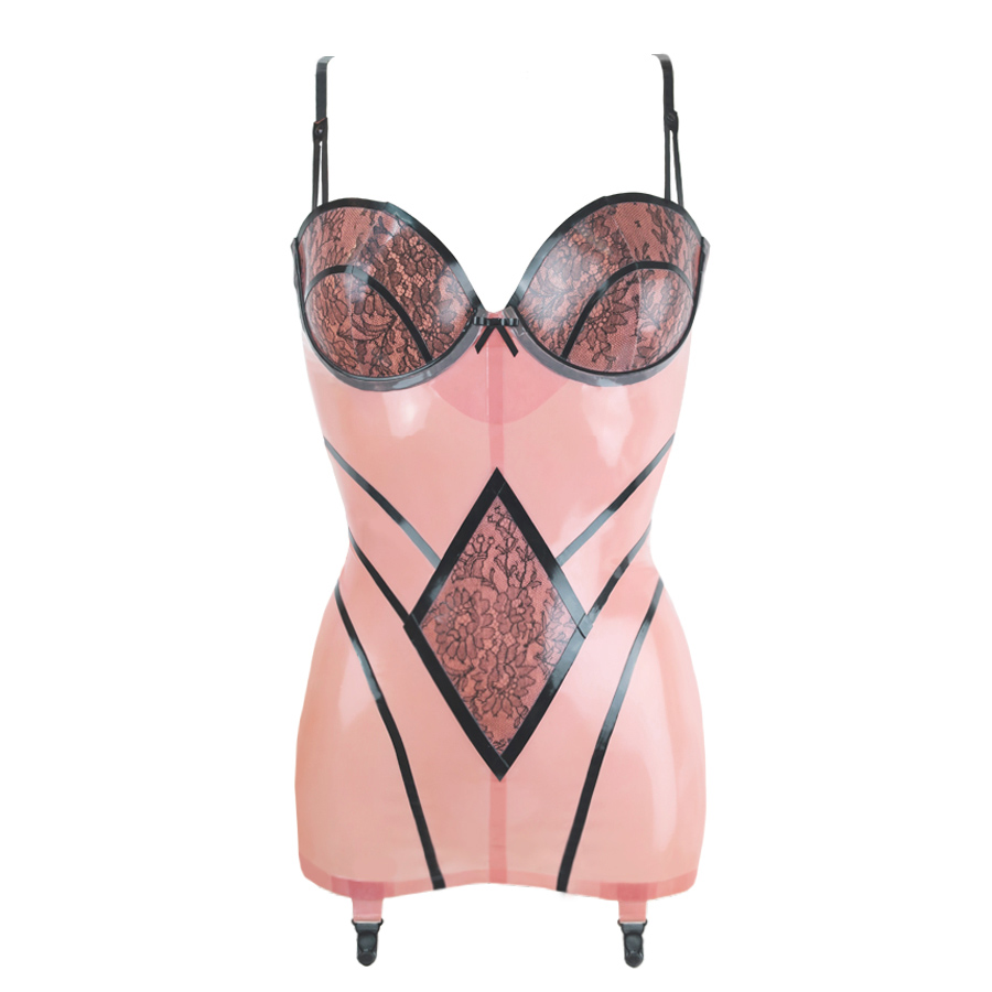 Atsuko Kudo Latex  in Supatex Semi-Transparent Pink / Supatex Semi-Transparent Pink Lace