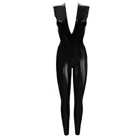 Atsuko Kudo Latex Sleeveless Linde Catsuit in Supatex Black