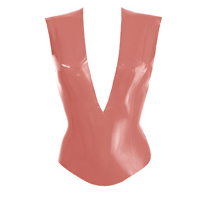 Atsuko Kudo Latex Sleeveless Linde Top in supatex light brown