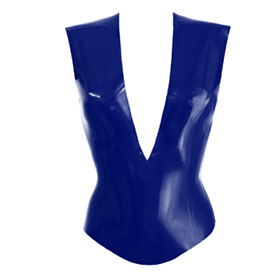 Atsuko Kudo Latex Sleeveless Linde Top in supatex royal blue