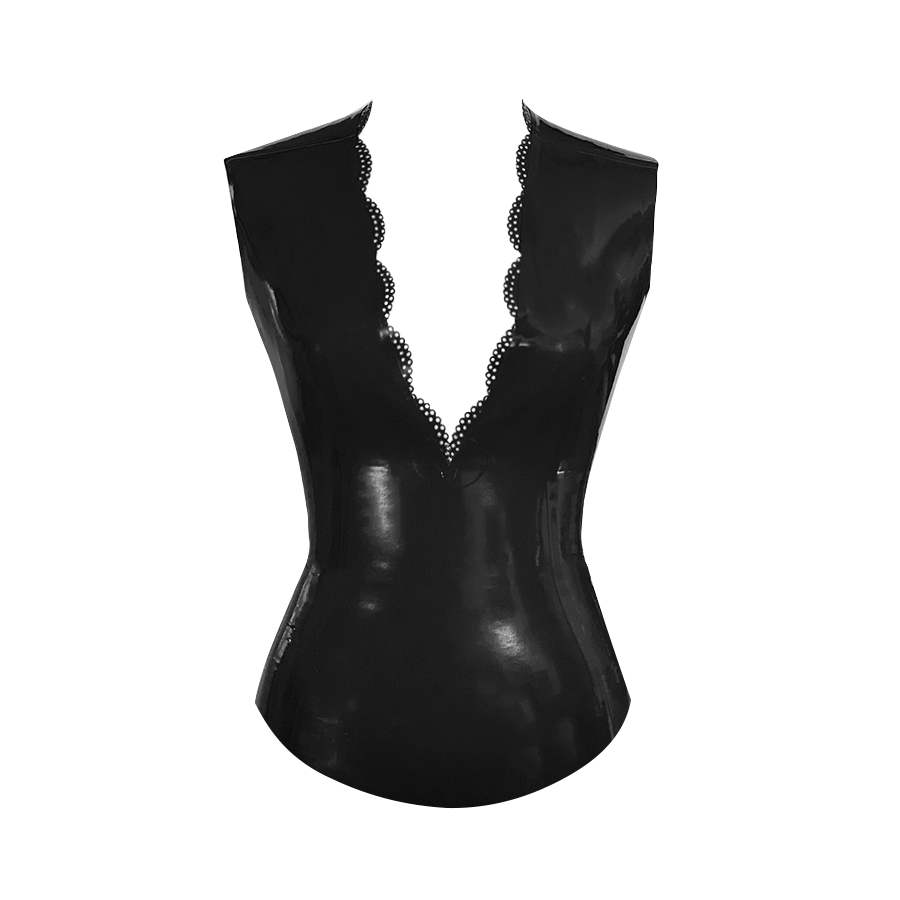 Atsuko Kudo Latex スリーブレス リンデトップ in 