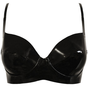 Atsuko Kudo Latex Soft Cup Lady P Bra in Supatex Black