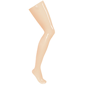 Atsuko Kudo Latex Stockings hold up tabs in Semi-Trans Peach