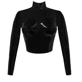 Atsuko Kudo Latex Storm Cup W Top in Supatex Black