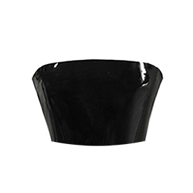 Atsuko Kudo Latex Restricted Strapless Crop Top in Supatex Black