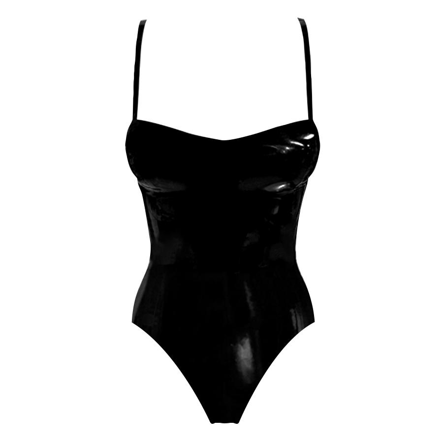Atsuko Kudo Latex Strappy Peach Bodysuit