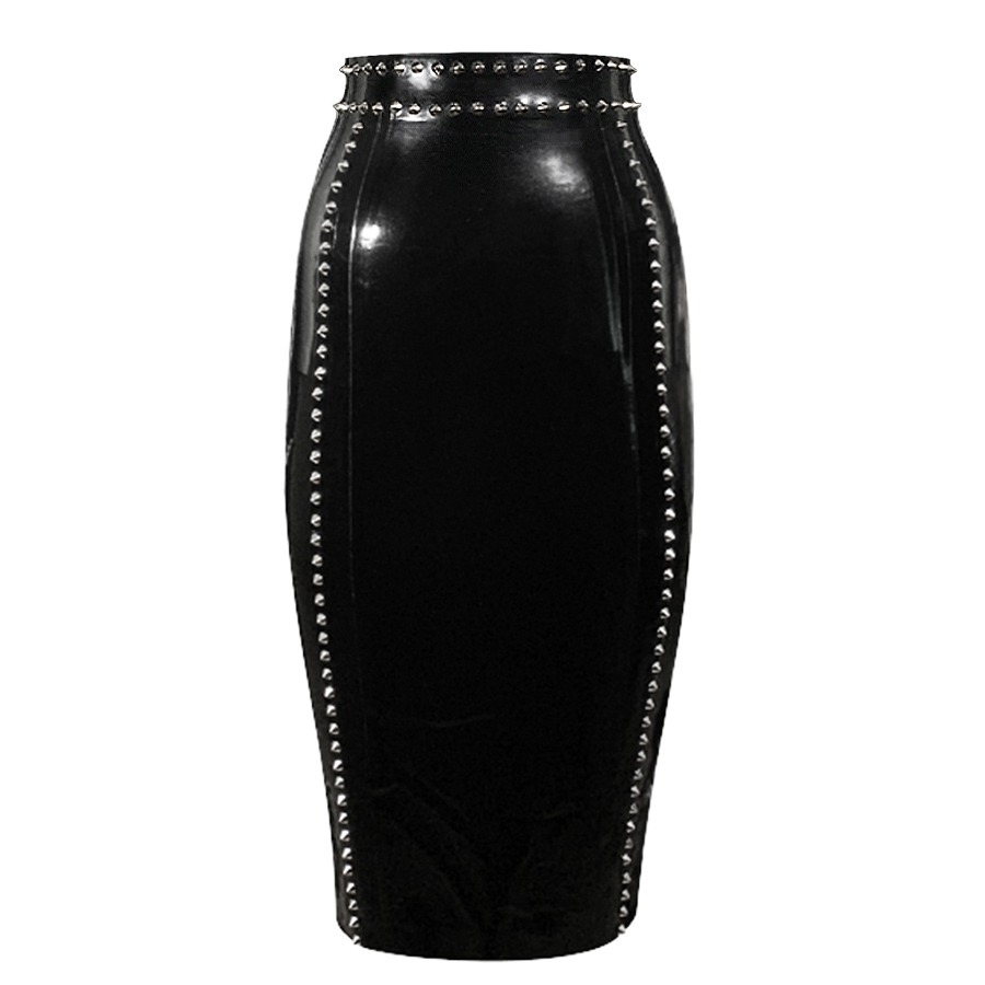 Atsuko Kudo Latex Studded Pencil Skirt