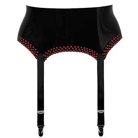 Atsuko Kudo Latex 4 Suspender Belt in Supatex Black