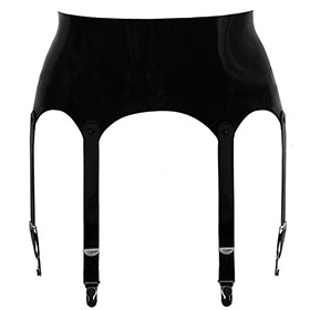 Atsuko Kudo Latex 6 Suspender Belt in Supatex Black
