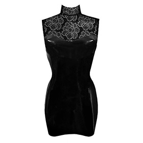 Atsuko Kudo Latex Sweetheart Mini Dress in supatex black