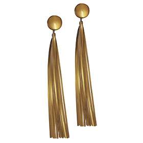 Atsuko Kudo Latex Large Round Earrings in Antique Gold