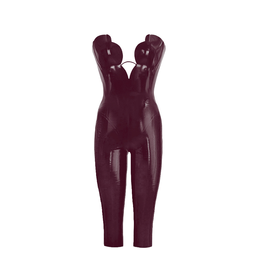 Atsuko Kudo Latex Tulip Cup Capri Catsuit