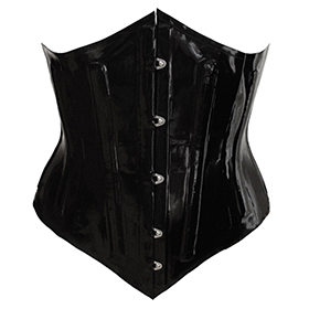 Atsuko Kudo Latex Underbust Corset in Supatex Black