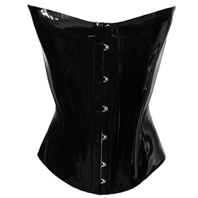Atsuko Kudo Latex Victorian Corset in Supatex Black