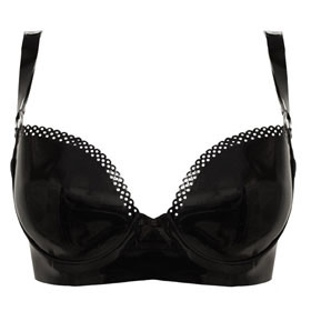 Atsuko Kudo Latex Wonder Cup Bra in Supatex Black