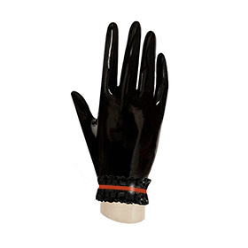 Atsuko Kudo Latex Moulded Wrist Gloves in Black